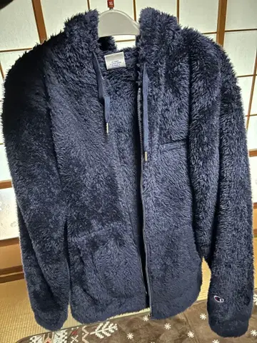 Champion 후드 부착 보아 자켓 네이비