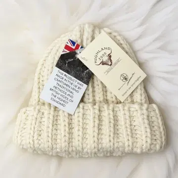 [ HIGHLAND2000 ] 영국제 브리티시 울 니트 모자 아이보리