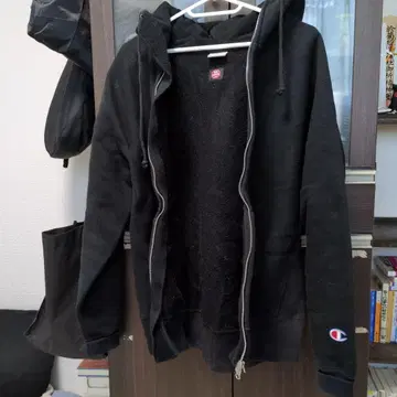 Champion Reverse Weave 후드티 L 사이즈 블랙