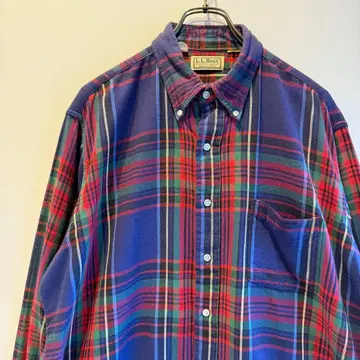 80s L.L.Bean 엘엘빈 체크 B.D. 플란넬 셔츠