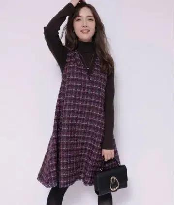 [새상품급] 아푸와이저 리셰 플레어 트위드 점프수트 1