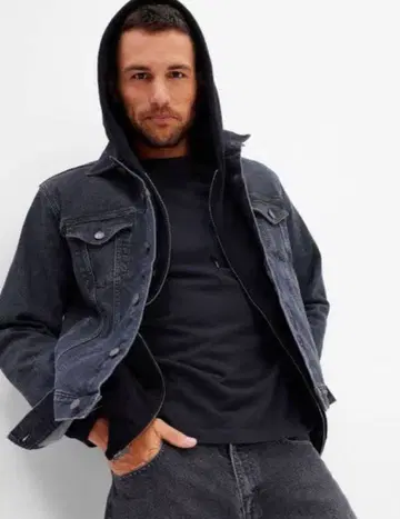 GAP 블랙 데님 자켓 XL 사이즈 완판