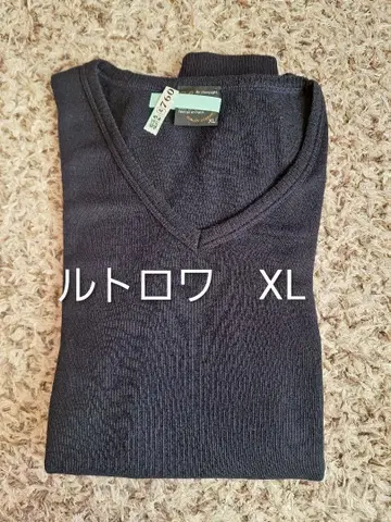 Letroyes 루트로와 V넥 니트 센터 XL 네이비