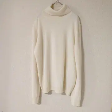 유니클로 캐시미어 100% 아이보리 터틀넥 니트 UNIQLO XL