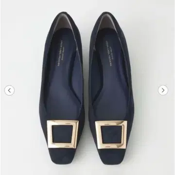 그린 레이블 릴랙싱 스퀘어 버클 펌프스 네이비