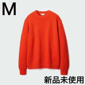 리브 크루넥 스웨터 JWA JW 앤더슨 오렌지 M 25FW