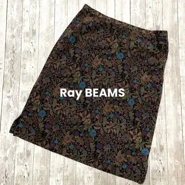 새상품급 Ray BEAMS 레이빔즈 타이트 스커트 꽃무늬 레트로 일본제