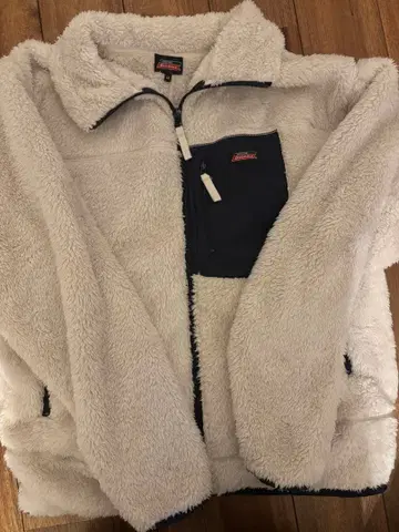 Dickies 플리스 자켓 M 사이즈 화이트 네이비