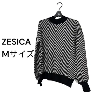 ZESICA 스트라이프 스웨터 M 사이즈