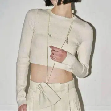 TODAYFUL 크롭 스무스 니트