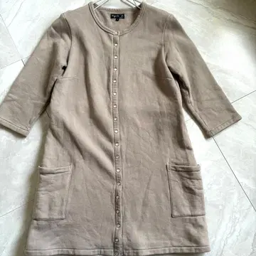 agnes b 에네스베 롱 스냅 가디건 그레이지 속기모 3