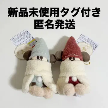 인형 배지 빨간색 스카이블루 세트Z