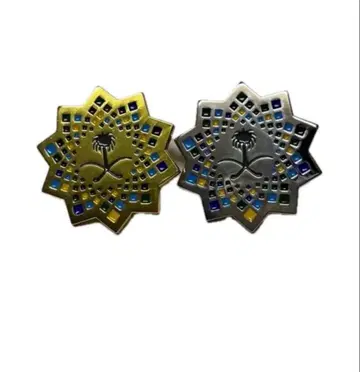 [ 레어 ] 오사카 만박 사우디아라비아 핀 배지 실버 골드