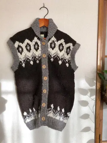 Janette Murray 니트 베스트 다크 브라운