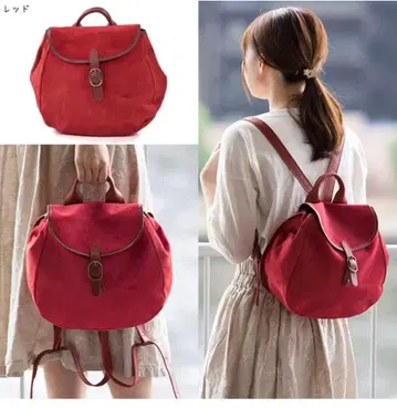 레드 스웨이드 백팩