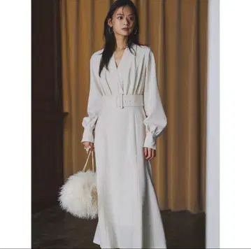 anuans 노카라 원피스 에크루 2