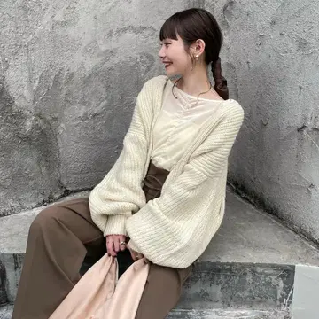 hinari 하이웨스트 리본 팬츠 모카 택 포함 미개봉 새상품