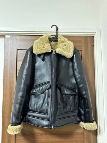 ZARA 가죽 퍼 무스탕 코트 M