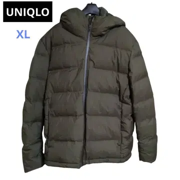 유니클로 심리스 다운 자켓 올리브 두툼 사이즈 XL