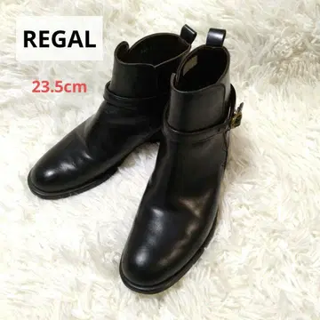 REGAL 가죽 블랙 숏부츠 버클 포함 23.5cm