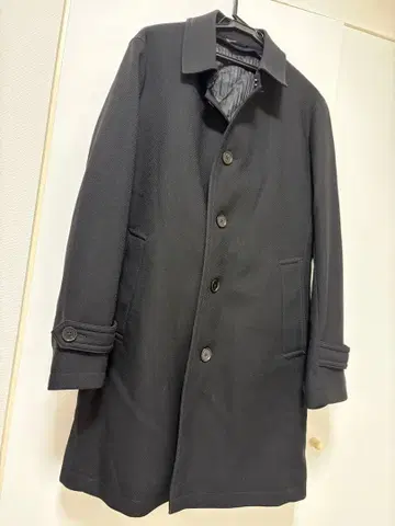 블랙 체스터 코트 남성용 롱 코트 심플 스테디셀러