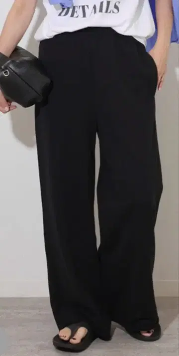 저널 스탠다드 리룸 와이드 스웨트 팬츠 블랙