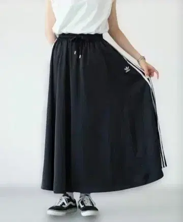 adidas originals 플레어 스커트 새틴 스커트 빅 사이즈