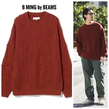 미사용 B:MING by BEAMS 쿠지 크루넥 니트
