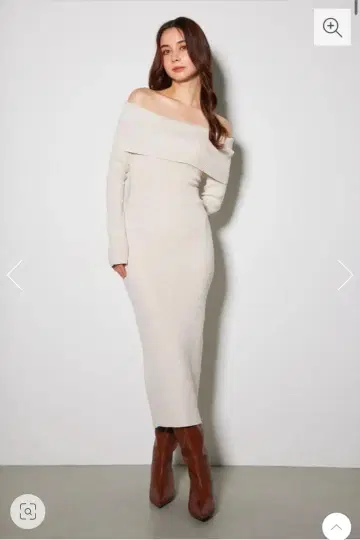 rienda 오프숄더 니트 원피스