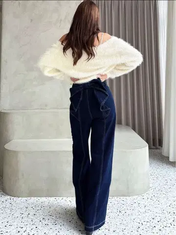 RESEXXY 백리본 데님 팬츠