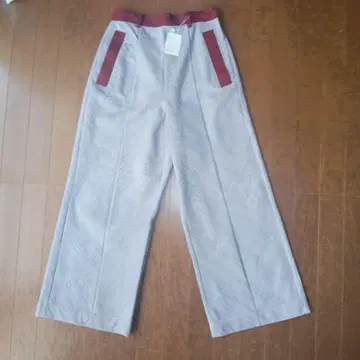 여성용 와이드 팬츠 레드