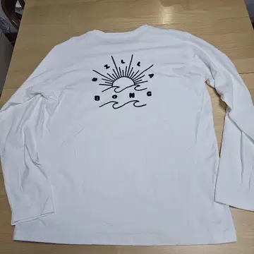 BILLABONG 롱 T셔츠 선 파도 디자인 화이트 화이트 롱티 XL
