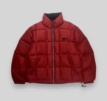 리복 스퀘어 퀼트 다운 자켓 레드 y2k