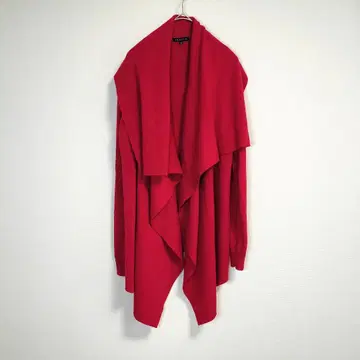 Theory 숄카라 가디건 M 레드 울 드레이프 고급