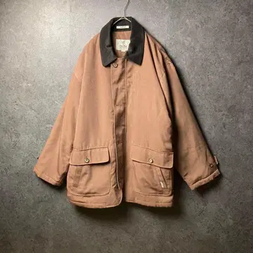 빈티지 자켓 더블 포켓 옷깃 절개 미들 기장 구제 의류