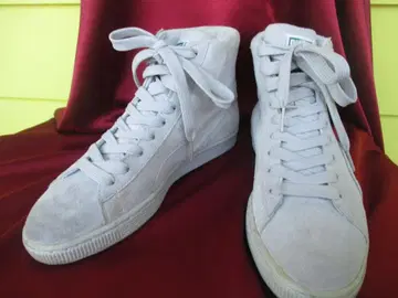 Puma 하이컷 스니커즈 라이트 그레이 24.5cm USED