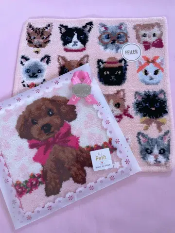 페이러 프리티 캣츠 손수건 안조 푸들 손수건