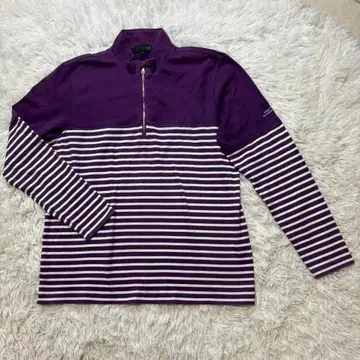 23KU 하프 지퍼 보더 긴팔 셔츠