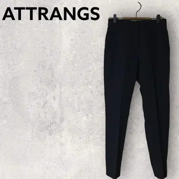 여성용 ATTRANGS 슬랙스 팬츠 S 블랙 허리밴딩