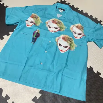 조커 하와이안 셔츠 반팔 셔츠 블루