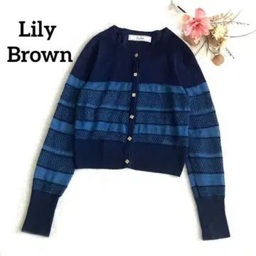 릴리 브라운 가디건 골드 버튼 장식 버튼 고급 페미닌 라메사