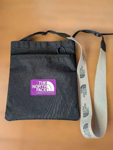 THE NORTH FACE 숄더백 블랙 퍼플 라벨
