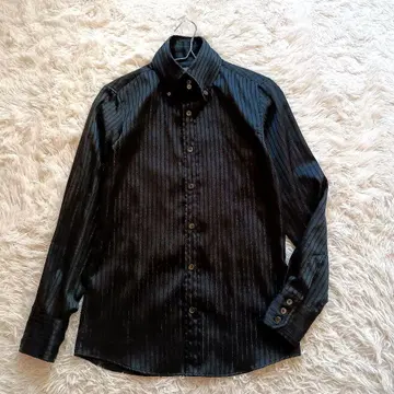 [일본제] TORNADO MART 비쥬 라메 스트라이프 셔츠 M