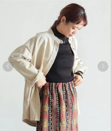 택 포함 새상품 놈브르 임페어 코듀로이 빅 셔츠