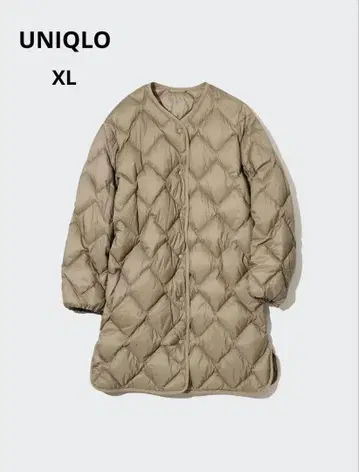새상품급 UNIQLO 울트라 라이트 다운 릴랙스 코트 카키 XL