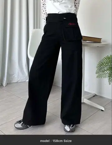 sedacle girl 블랙 트윌 팬츠 S