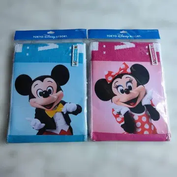 디즈니 리조트 실사 롱 페이스 타월 미키&미니