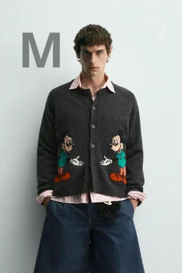 ZARA 미키마우스 가디건 M