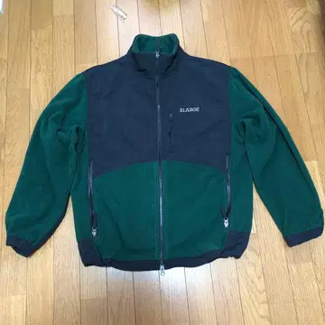 XLARGE 플리스 자켓 M 사이즈 그린/블랙