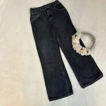 선착순 Wrangler [ S ] 다크 그레이 스트레이트 데님 심플